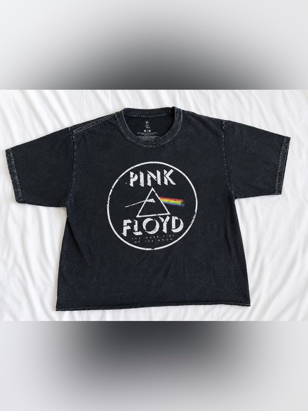 Pink Floyd Dark Side of the Moon Mineral Wash Graphic Band Tee Size M